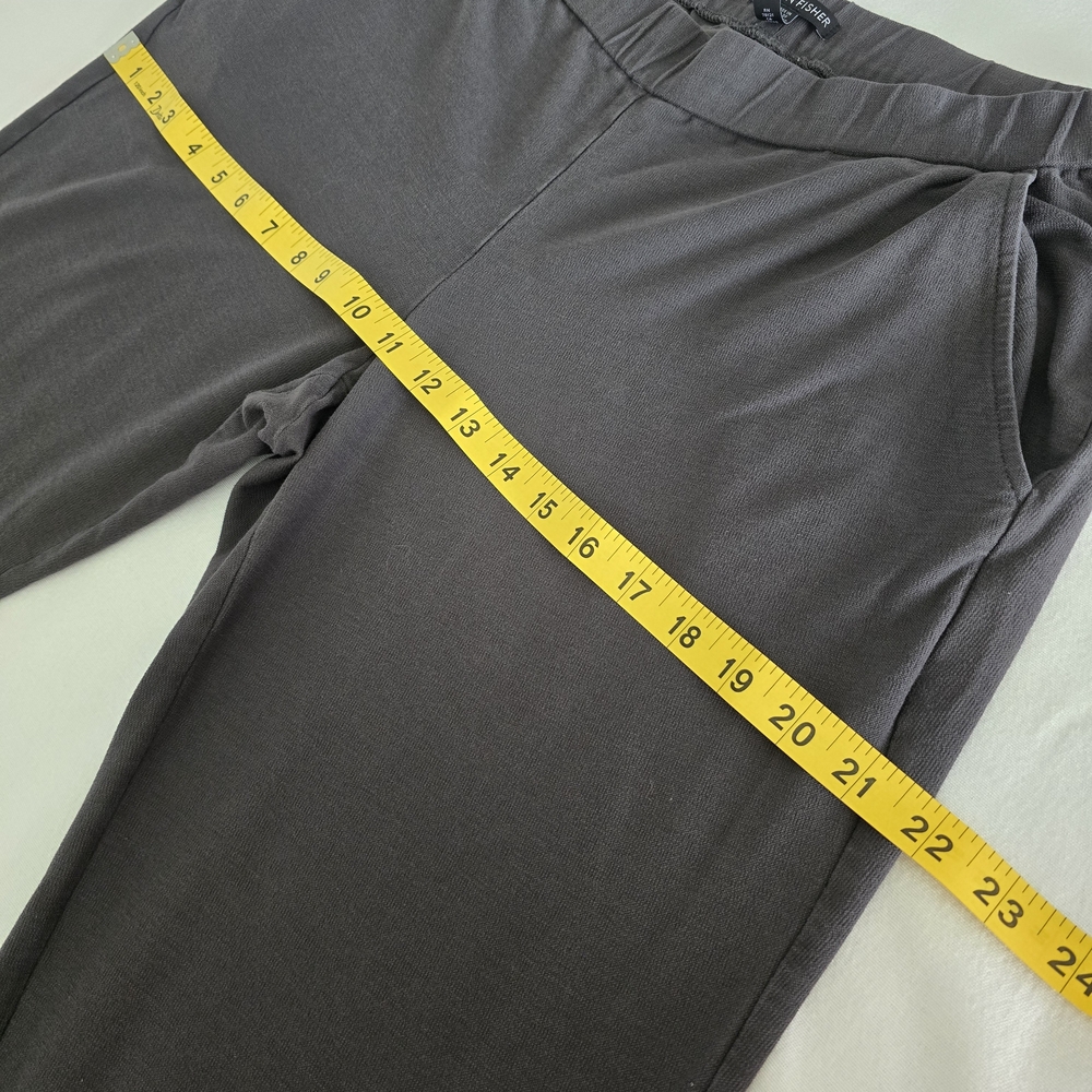 Eileen Fisher Viscose Blend Cigarette Straight Wide Leg Gray Minimalist Pants M - Picture 6 of 14